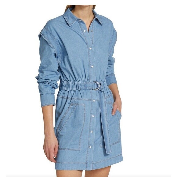 Derek Lam 10 Crosby Hadley Denim Shirtdress Sz 10 New